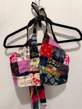 NWT magic touch patchwork halter top. One size adjustable.boho,hippie,festival